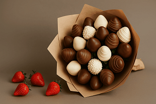 Как правильно хранить клубнику в шоколаде и букет из ягод